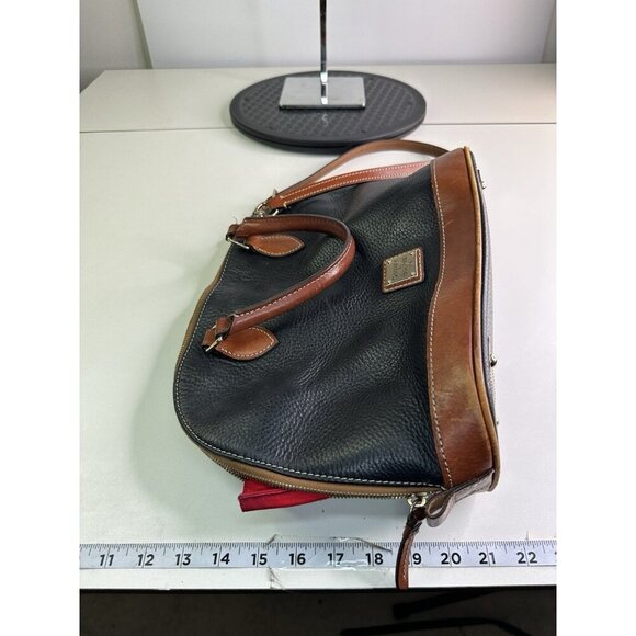 Dooney & Bourke Leather Satchel Bag All Weather Crossbody Bag Black - Picture 10 of 12